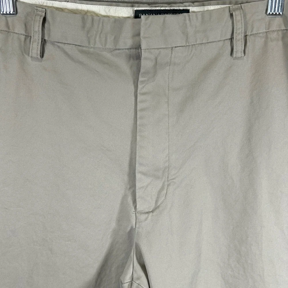 Banana Republic Mens 38x32 Khaki Tan 100% Cotton Chino Pants Trousers